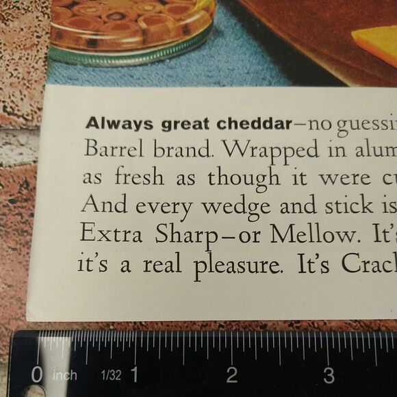 1961 Cracker Barrel - Kraft Sharp Cheddar Cheese - Party Buffet - Vtg PRINT AD - Picture 7 of 12